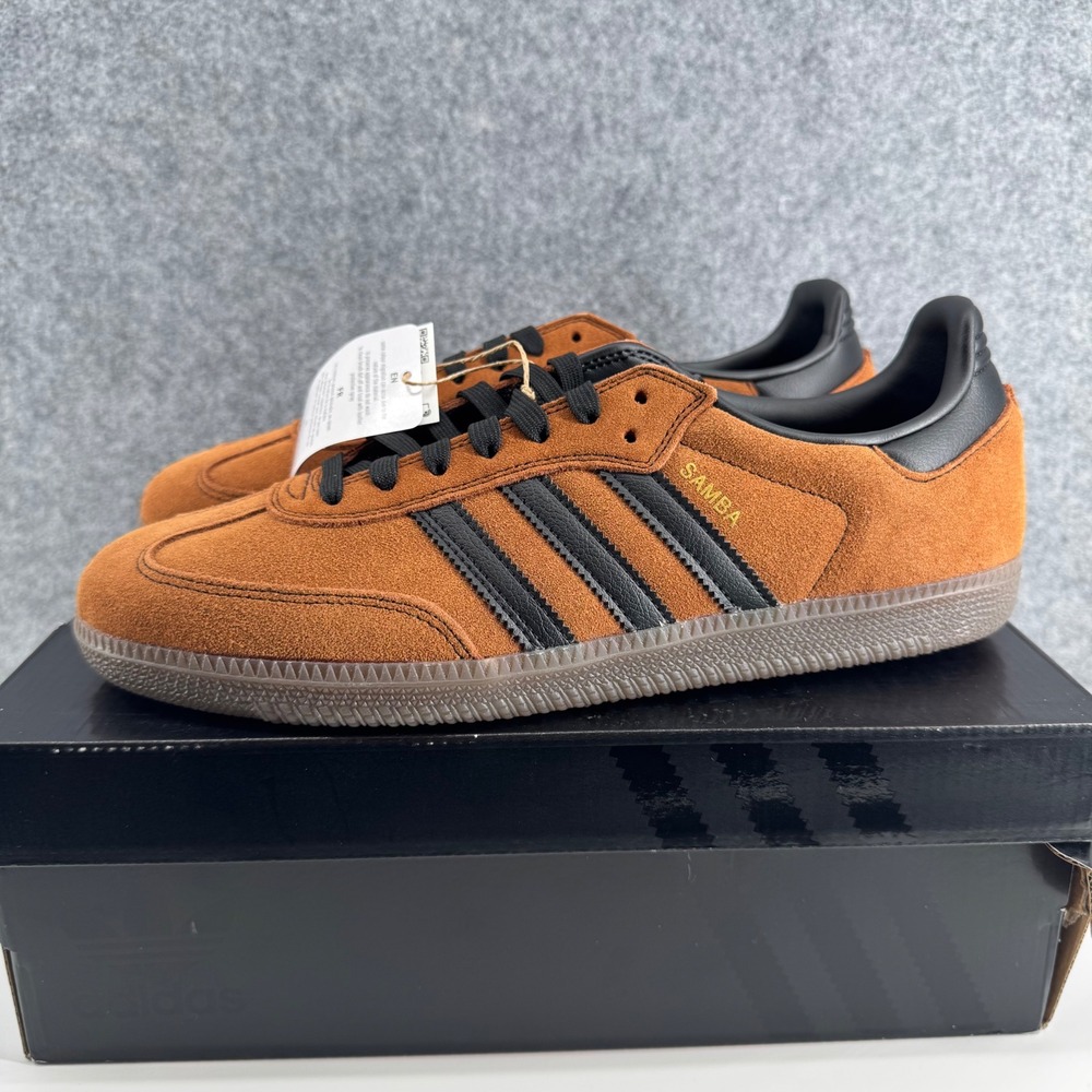 Adidas Samba ADV Sneakers Mens 10 Mesa Brown Black Suede HQ9286
